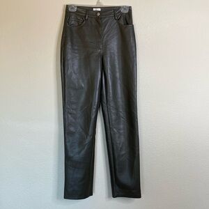 Wilfred the Molina faux leather pants women’s 2 two olive straight leg